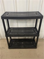 Black Plastic 3-tier Shelf