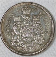 1964 CAD HALF SILVER DOLLAR