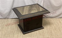 Vintage 1980s Mirror Top Side / Accent Table