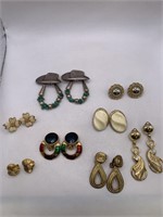 CLIP ON EARRING LOT OF 8