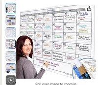 Dry Erase Monthly Extra Large White board Calendar