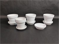 Variety of Ceramic Planters and Planter Trays