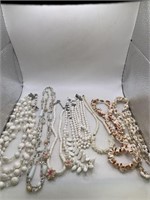 GLASS BEAD & SHELL NECKLACES