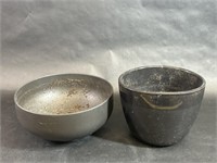 Two Black Plant Pots