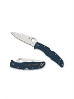 Spyderco Blue Serrated Endura 4 Folding Knife