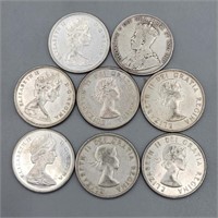 (3) 1917-1965 Canada Silver Half Dollars
