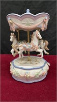 Vintage Porcelain Musical Carousel
