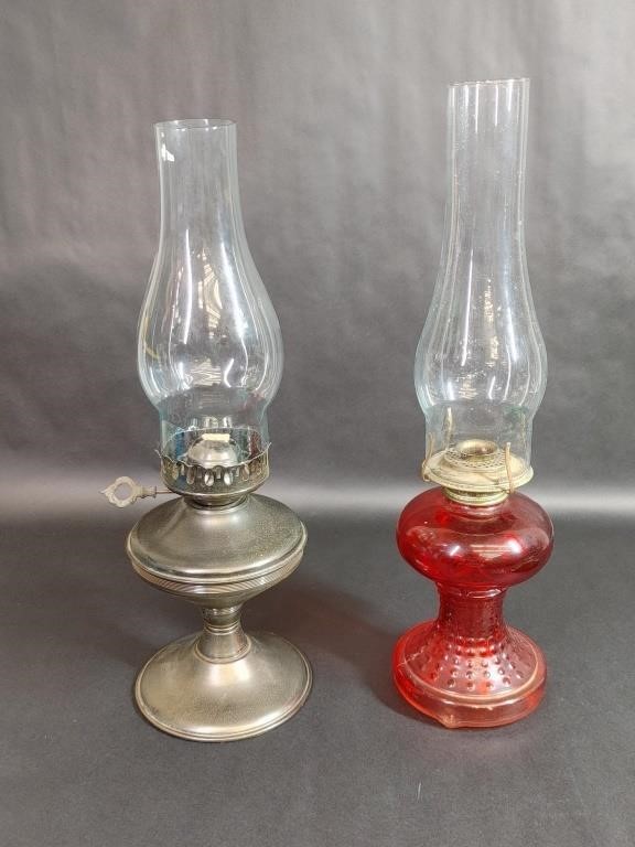 Pair of Unbranded Oil Lamps