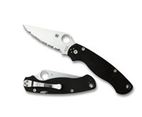 Spyderco Satin Black Serrated Folding Knife