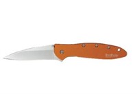 Kershaw Satin Orange Plain Leek Knife