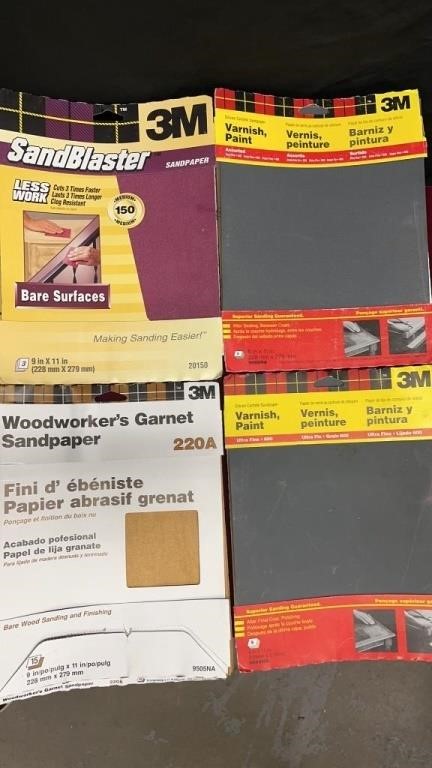 Lot of Assorted Sand Paper Sheets