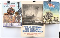 WWII US POSTER LOT 7TH WAR LOAN YOU CAN'T AFFORD