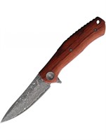 Bnb Knives Damascus Falcon Folder Pocket Knife
