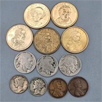 Mercury 90% Silver Dimes, Indian Head Buffalo ...