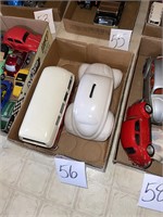 Volkswagen toy car and ceramic bank