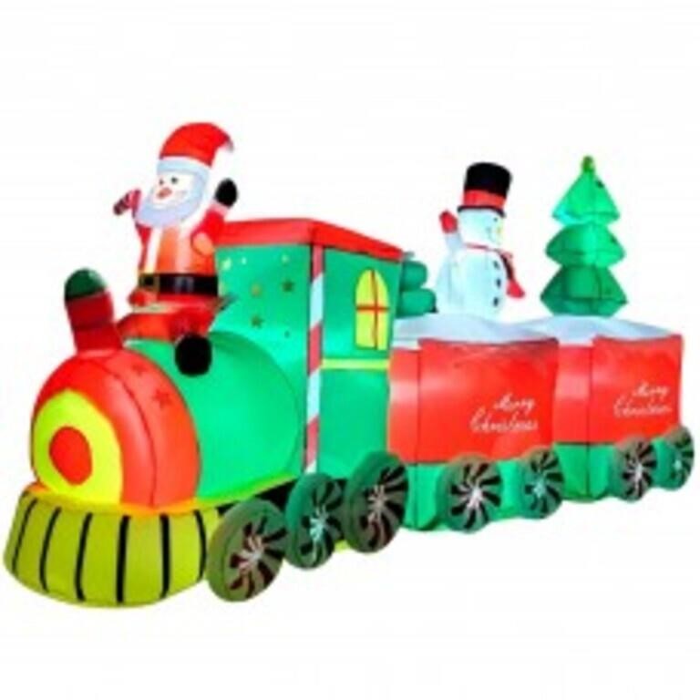 10.5 FT Inflatable Santa Christmas Train