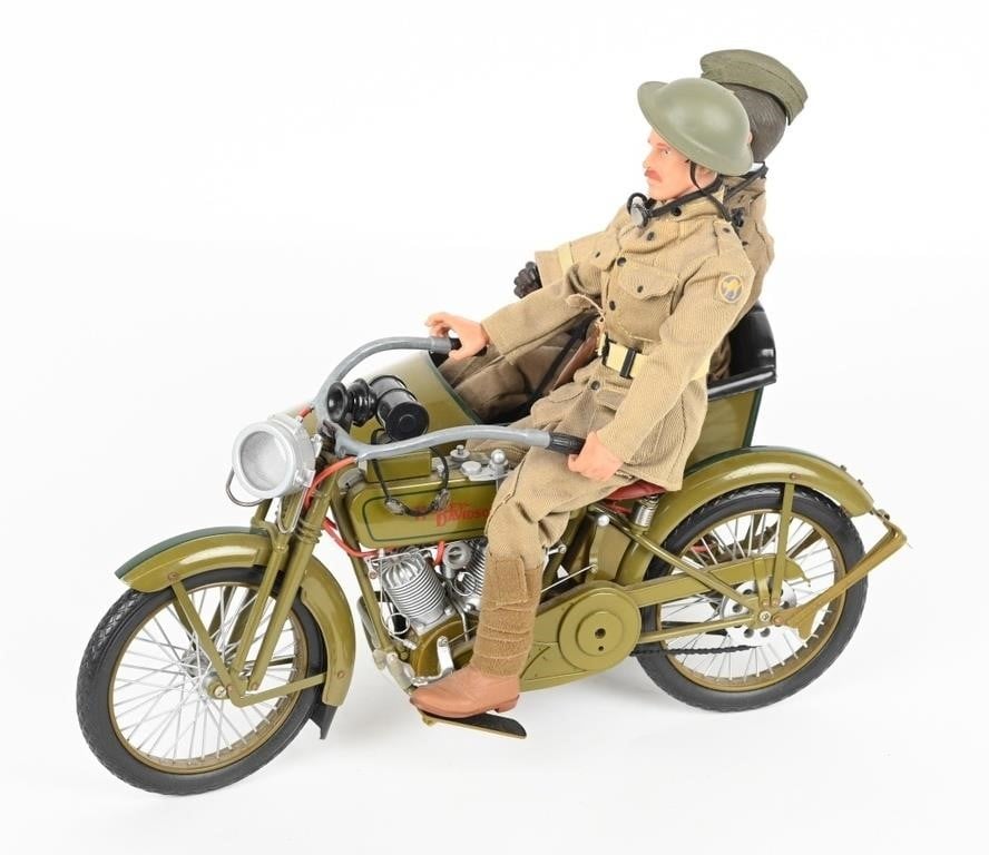 DISPATCH RIDER W/ 1917 HARLEY-DAVIDSON MOTORCYCLE