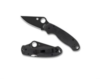 Spyderco Black/black G10 Plain Para 3 Knife