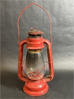 Vintage Red Kerosene Oil Lamp