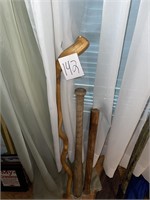 walking stick baseball bat wooden handle lot