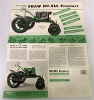 Shaw Du-All Tractors Brochure & Order Forms