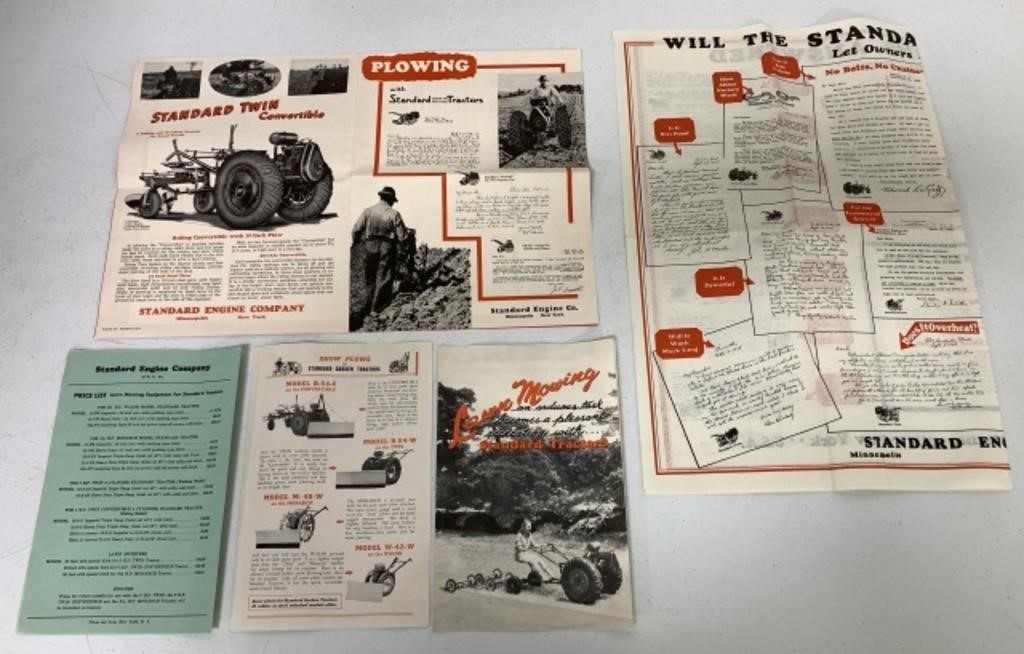 (5) Standard Tractors Brochures/Order Blank