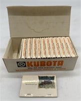 Box of Kubota Match Books by Atlas Match