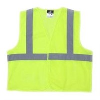 Mcr Safety Large Class 2 Mesh Lime Safety Vest