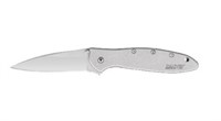 Kershaw Black Gray Plain Leek Knife