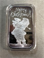1 oz. silver Merry Christmas 1994 bar