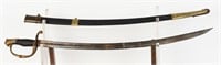 FRENCH MODEL 1845 OFFICERS SWORD W ENGRAVED BLADE