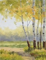 Painting on canvas trees