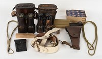 MILITARY FIELD GEAR LOT HOLSTER BINOCULARS LANYARD