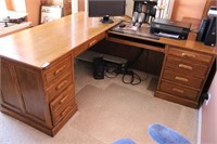 Corner desk system