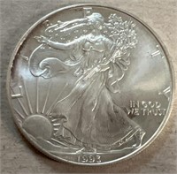 1 ounce of silver 1993 liberty dollar coin