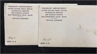 (2) 1965 Special Mint Set w/ each 40% Silver