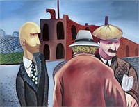 BEN SHAHN OIL ON BOARD (AMERICAN)