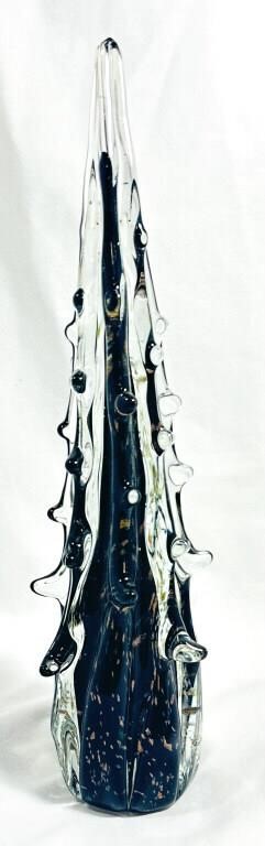 GORGEOUS HAND BLOWN ART GLASS TALL TREE