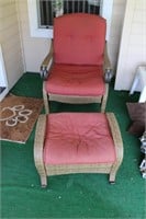 Patio chair and footstool