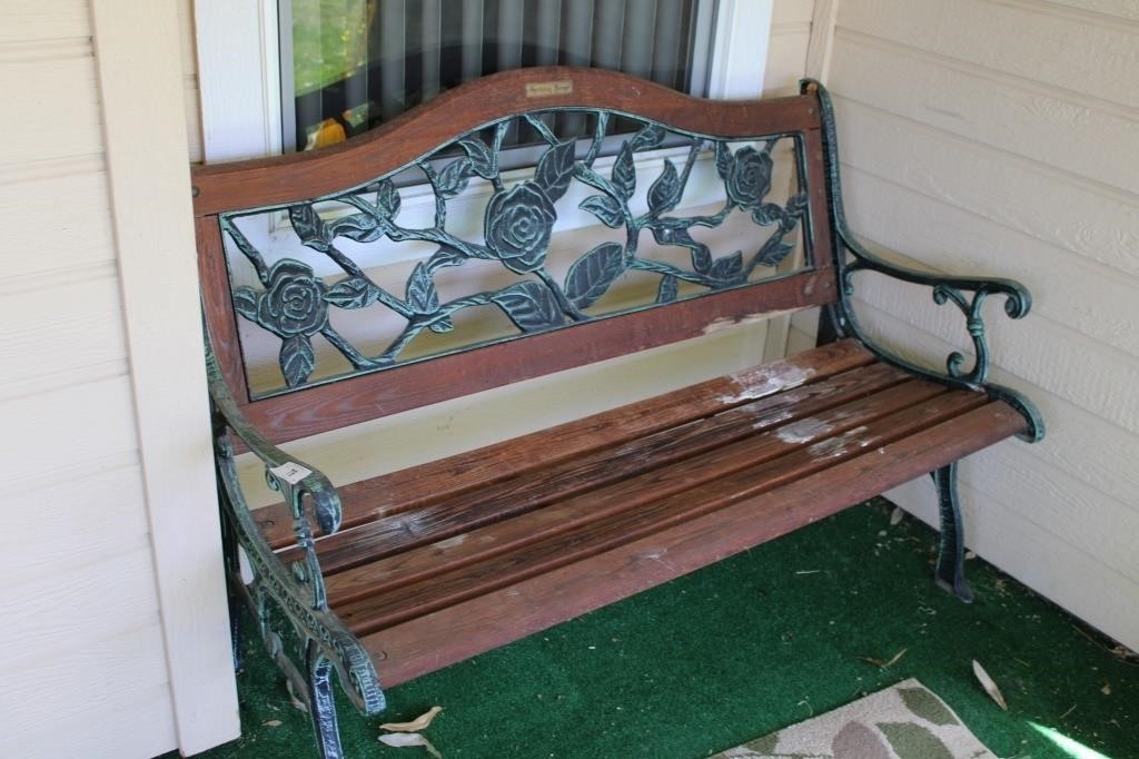 Cast frame bench