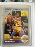 Magic johnson signed card 1990 most valuable playe