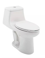Glacier Bay 1-piece Elongated Toilet in White