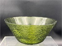 VTG Anchor Hocking 11" Soreno Green Ripple Glass