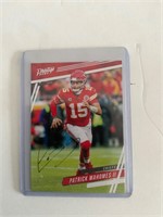 Patrick Mahomes  autographed card in top loader