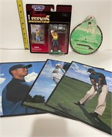 Golf Training Aid, Figurine & Photos - Group of 5