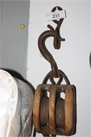 Antique barn pulley