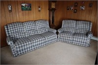 UPHOLSTERED SOFA & LOVESEAT: