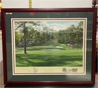 Linda Hartough "15th Hole" Signed Golf Art 1991