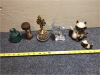 Ink Well and Figurine Lot