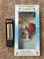 Hummingbird Feeder and Thermometer